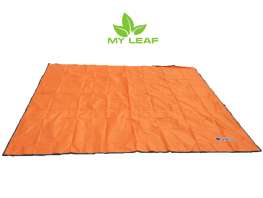 MY LEAF BUFD01OG เสื่อปิคนิค ผ้าปูพื้น แผ่นรองนอน แบบกันน้ำ ขนาด 240 x 220 cm （สีส้ม）